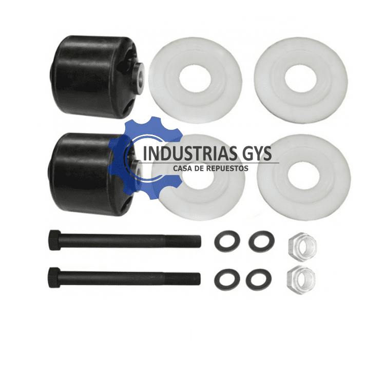 KIT DE SUSPENSION WATSON BUJE TRIFUNCIONAL ( BOCINAS , PERNOS Y DISCOS ) KIT DE SUSPENSION GOMAS BOCINAS DE BUJES DE CAUCHO BUJE DE CAUCHO PARA TORNAMESA EJE DE SUSPENSION QUINTA RUEDA WATSON MANSON MANSONS MUELLE BUJE MARCA TRIFUNCIONAL