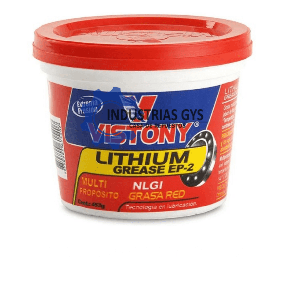 GRASA VISTONY EP2 LITHIUM 453G GRASA VISTONY ROJA ROJO PARA RODAJES VISTONY